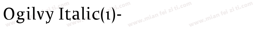 Ogilvy Italic(1)字体转换